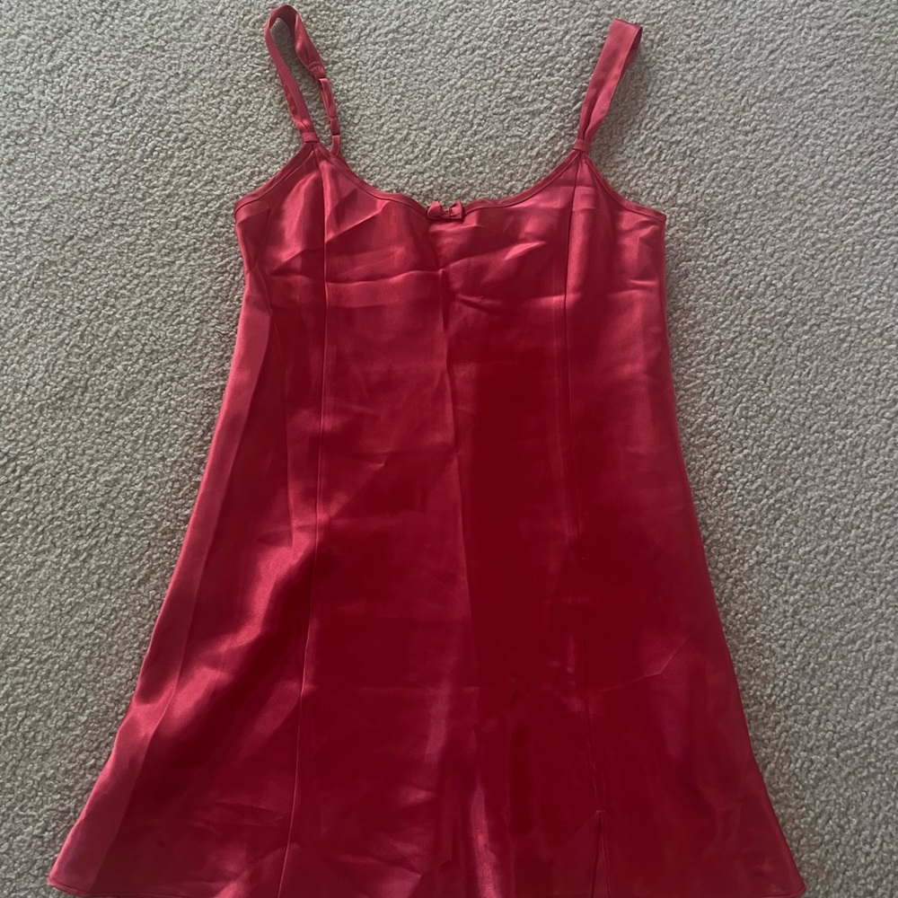 Vintage Pink Satin Slip Dress
